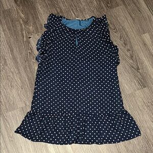 J. Crew Blue and White Tiered Ruffle Midi Dress